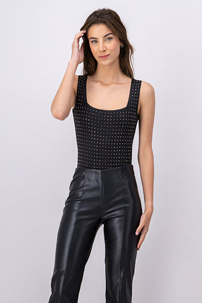 Bodysuit tirantes brillos NEGRO