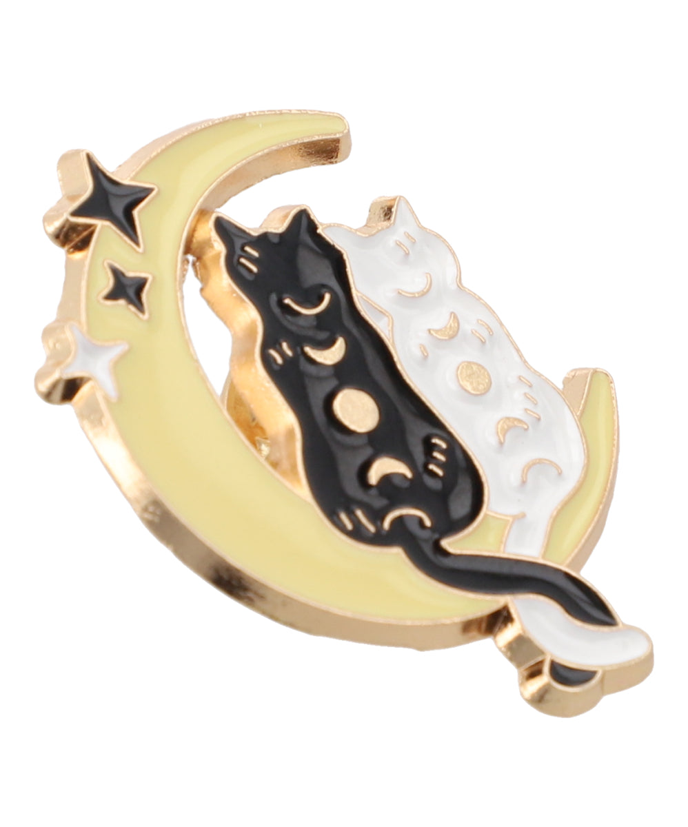 Pin Gatos Romanticos Luna AMARILLO