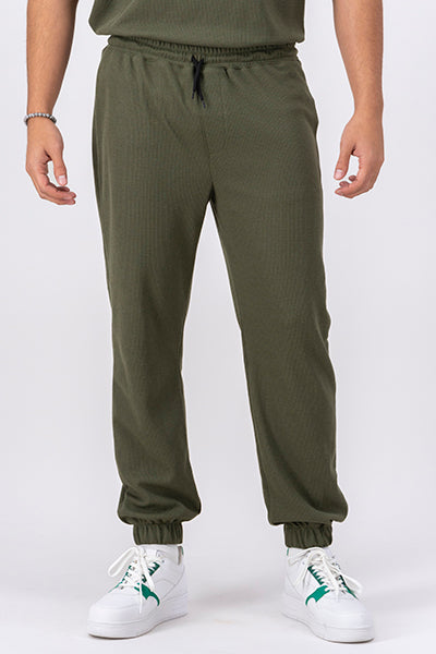 Waffle pajamas pants GREEN