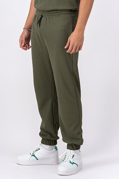 Waffle pajamas pants GREEN