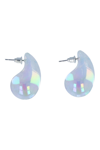 Aretes Gota Acrilico TRANSPARENTE