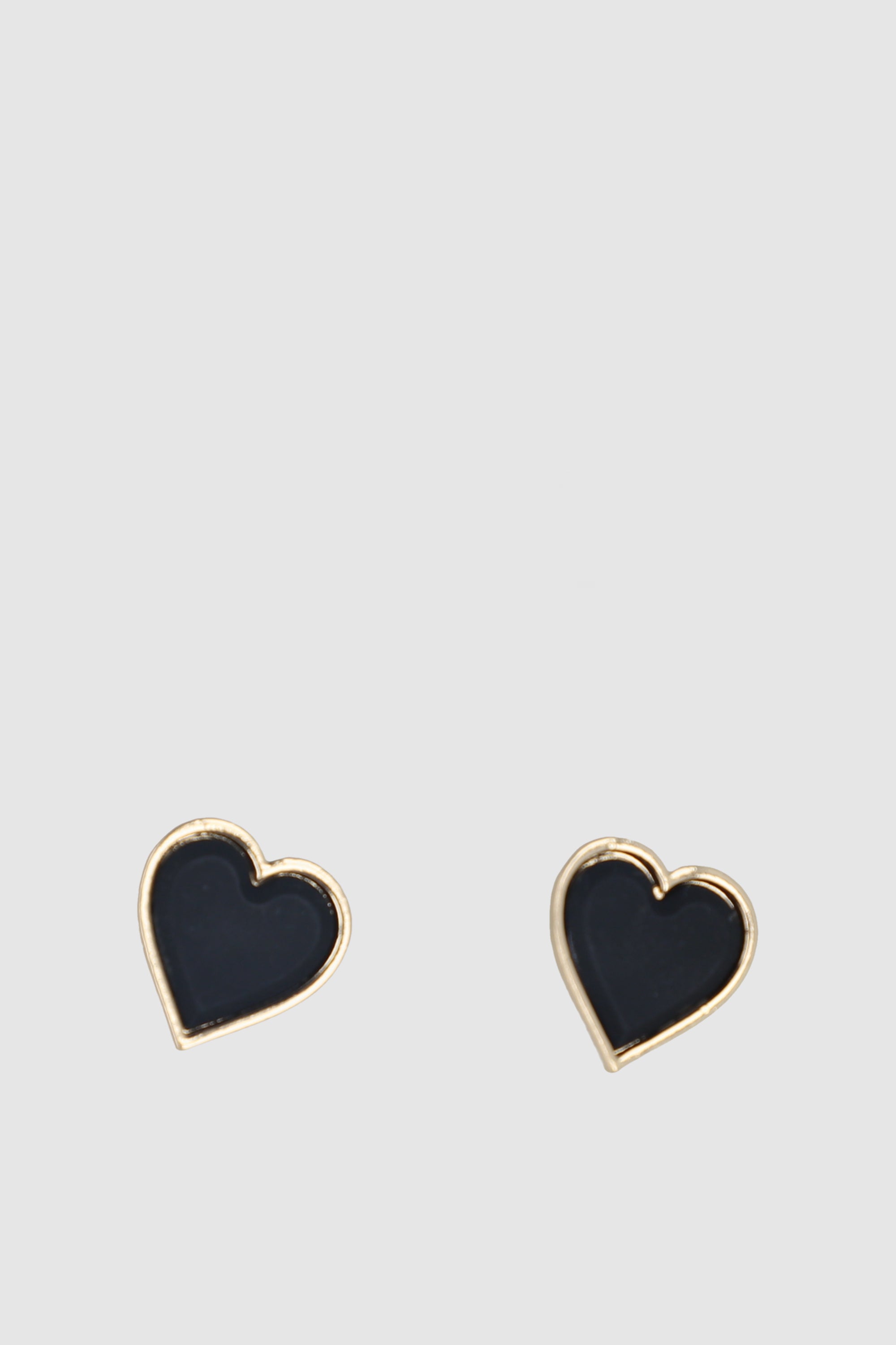 Aretes Corazon Color NEGRO