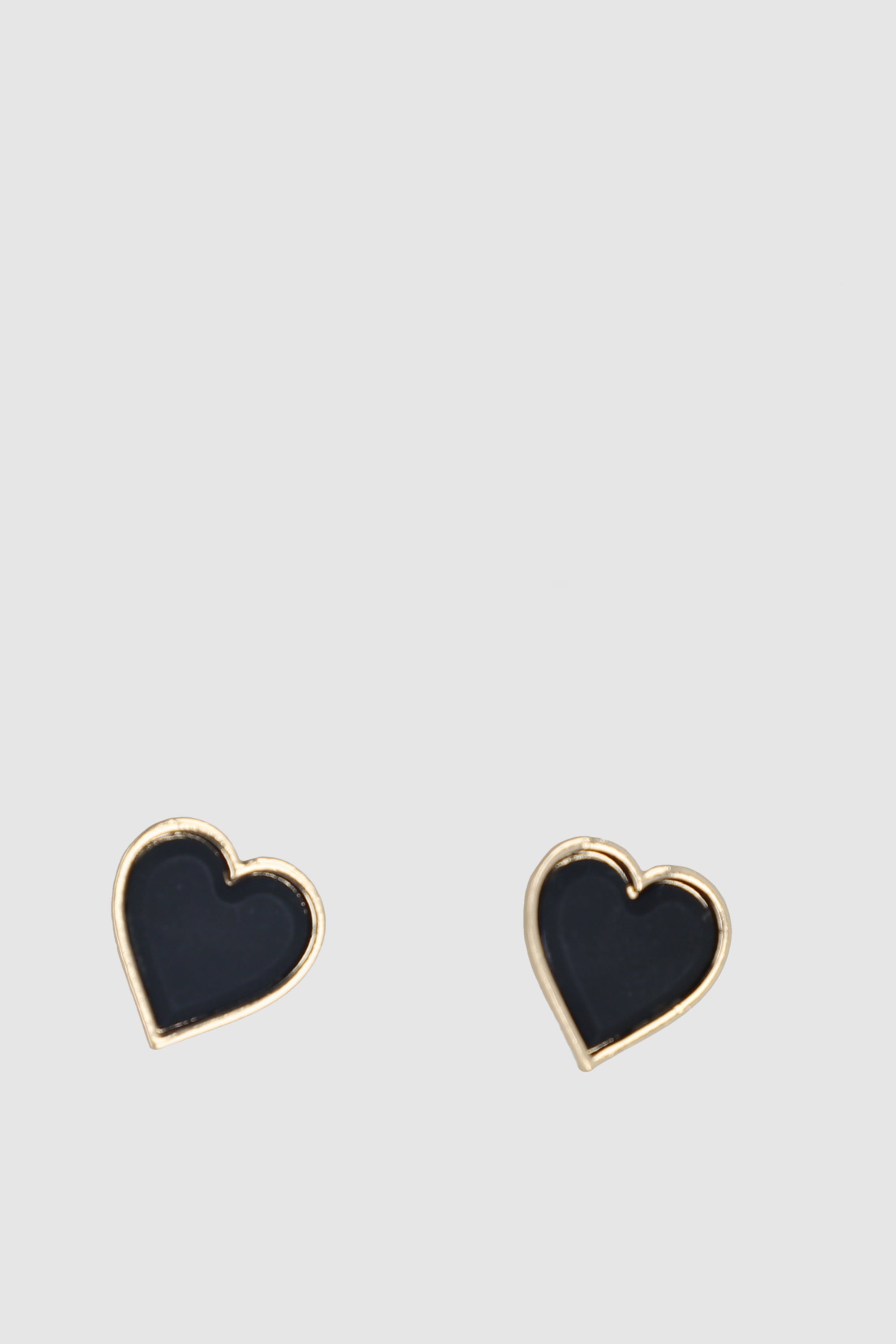 Aretes Corazon Color NEGRO