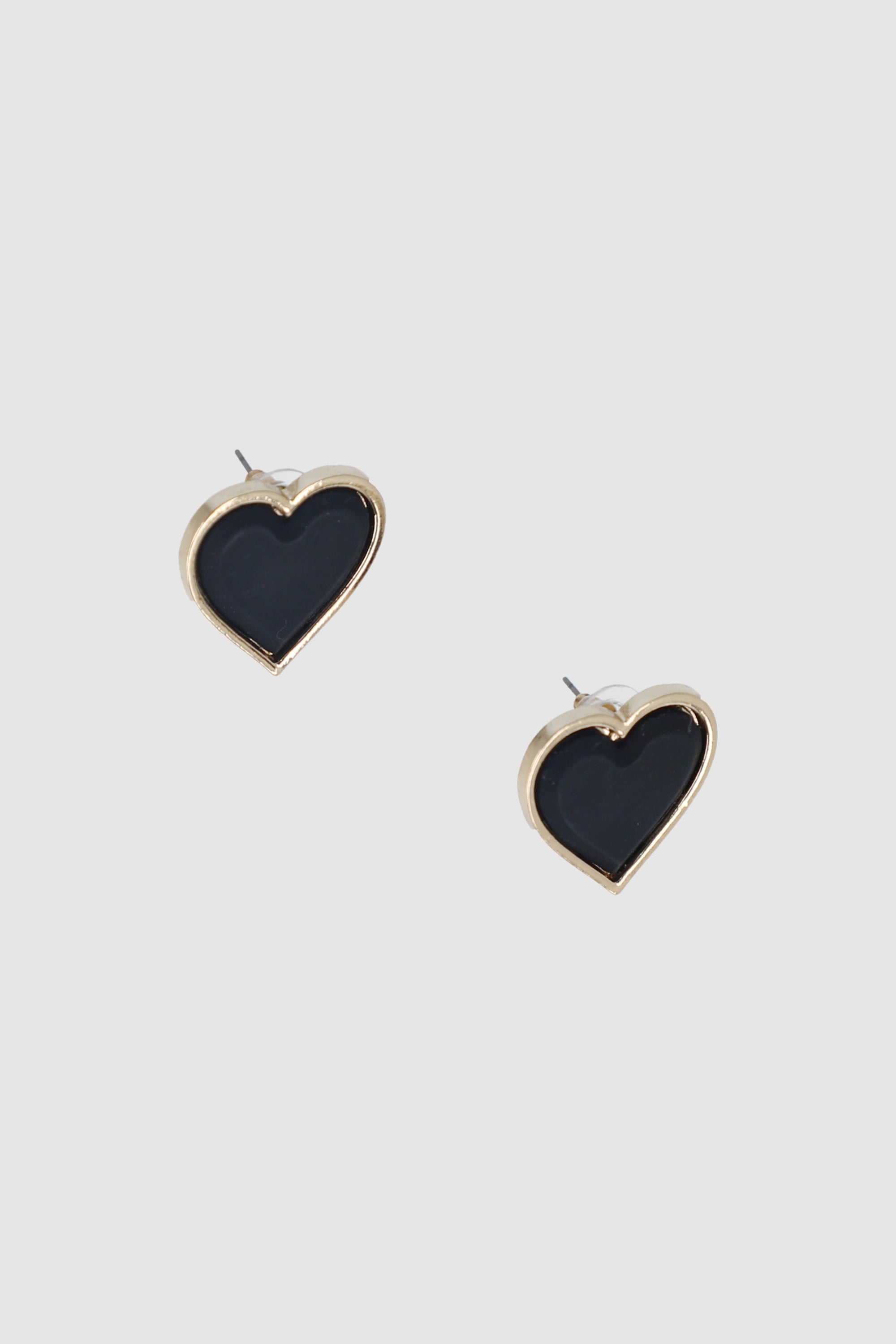 Aretes Corazon Color NEGRO