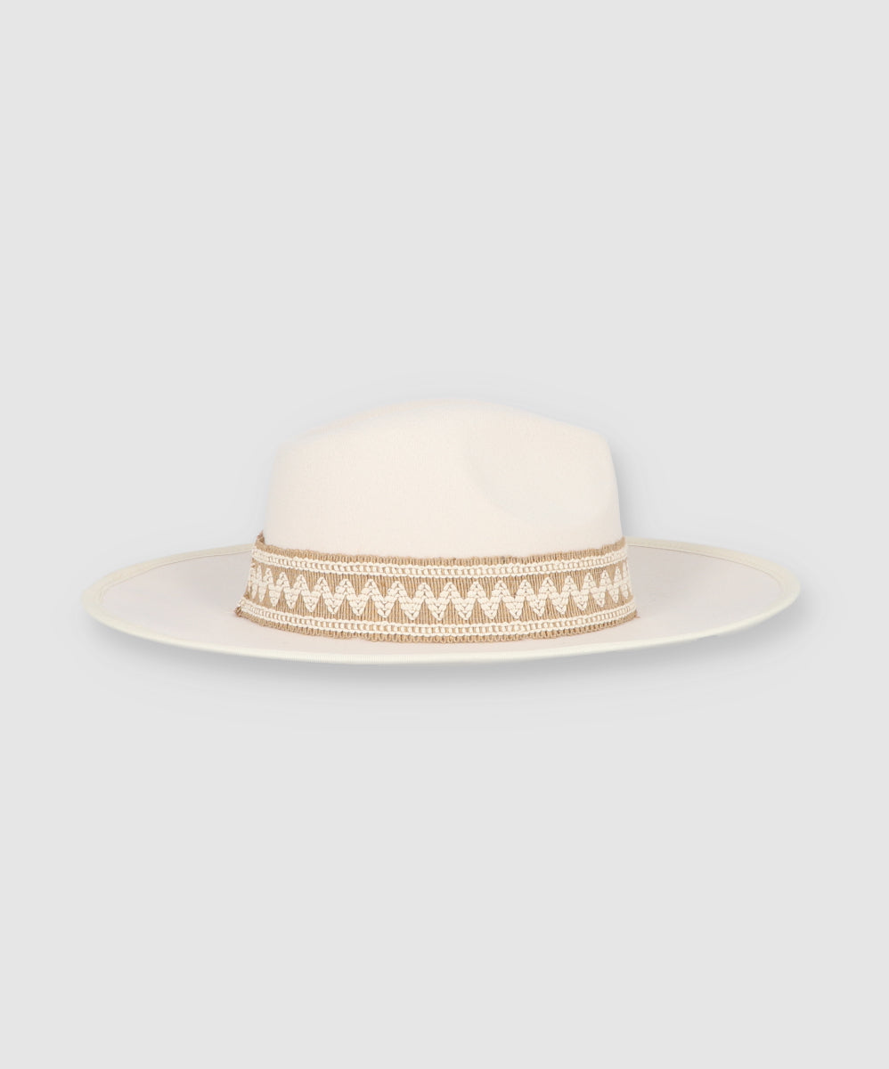 Sombrero Panamá Cinturon Tejido BEIGE