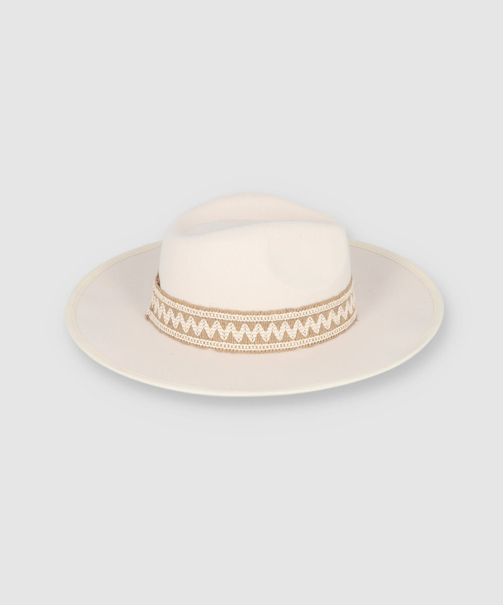 Sombrero Panamá Cinturon Tejido BEIGE