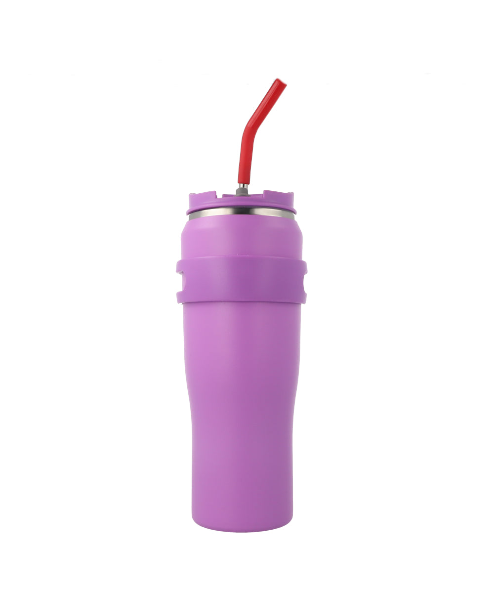 Bottle with Popote 750ml PURPLE