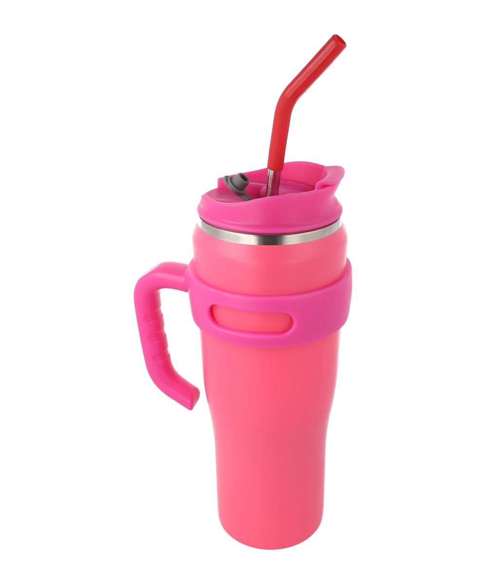 Bottle with Popote 750ml PINK