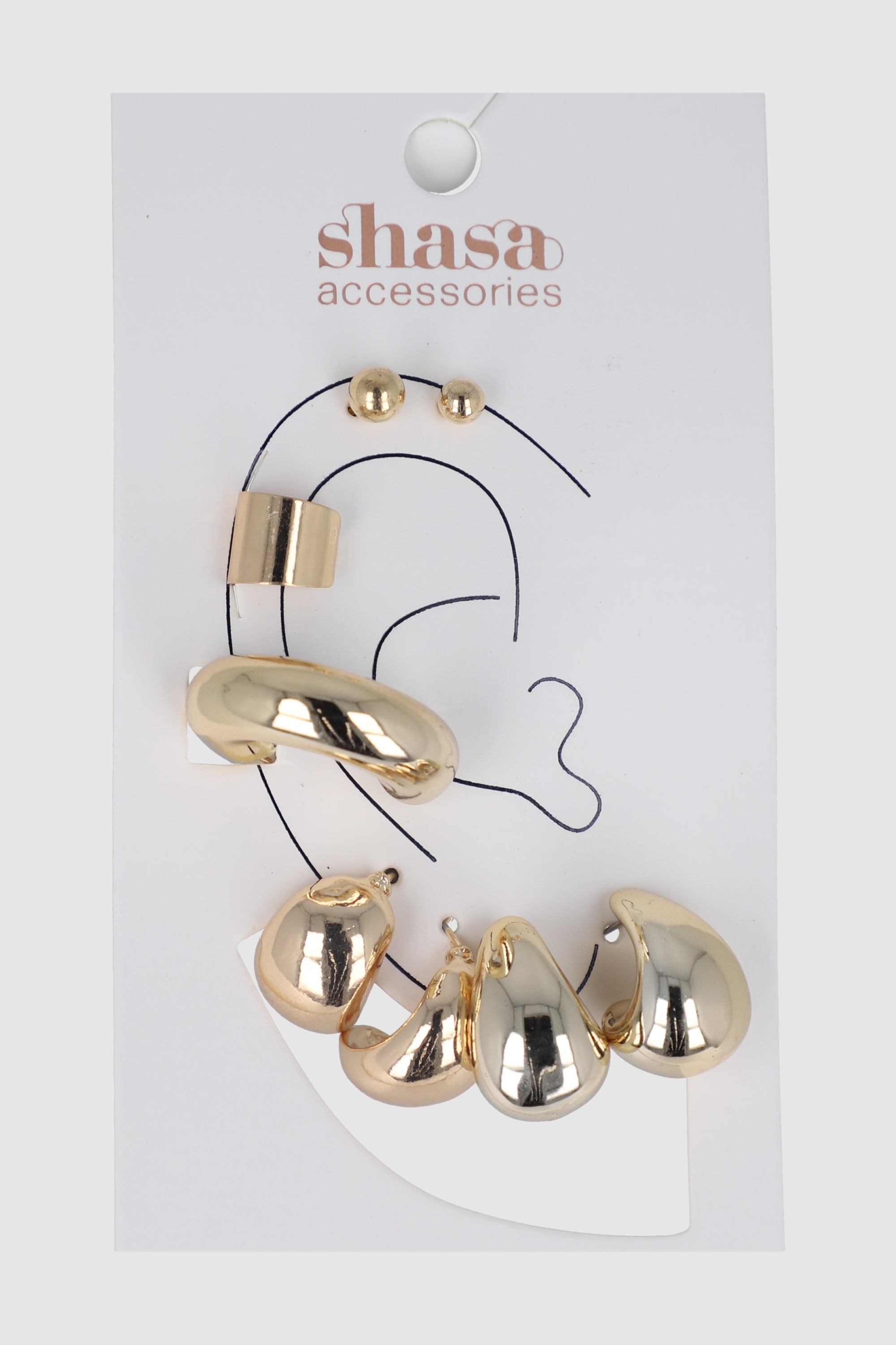 Set Arracadas Earcuff Max ORO