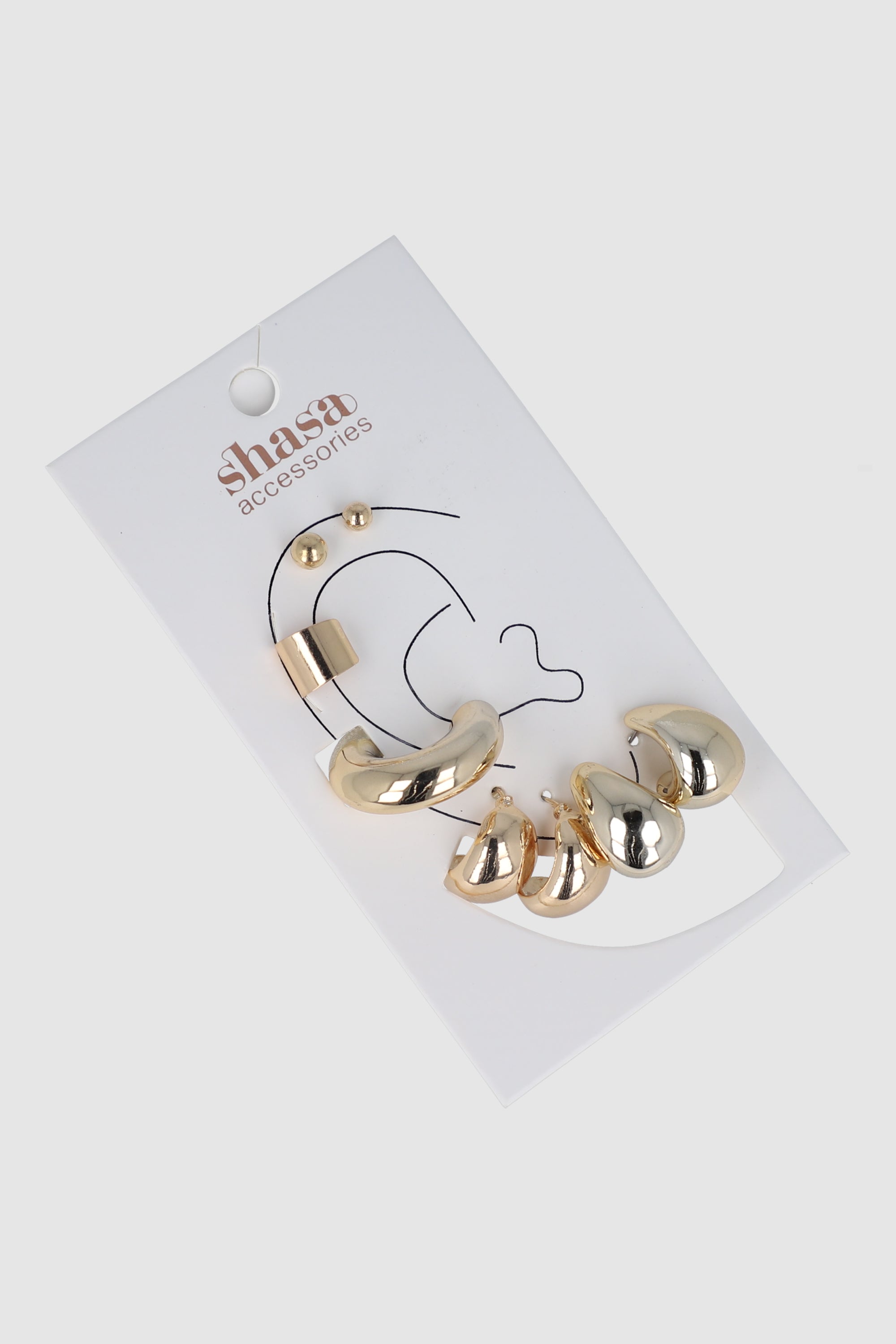 Set Arracadas Earcuff Max ORO