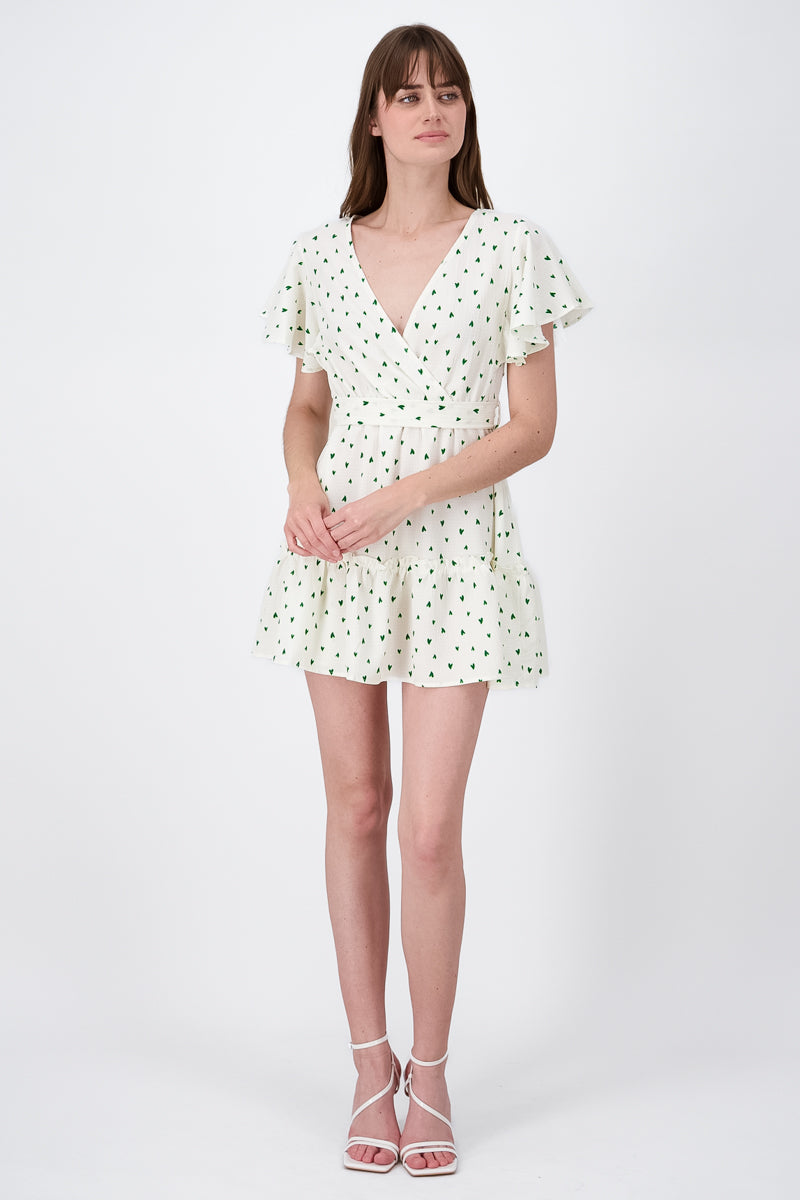 Olanes Mini Hearts Dress Combo green