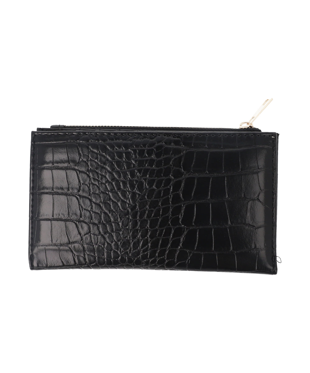 Cartera Alargada Croco NEGRO