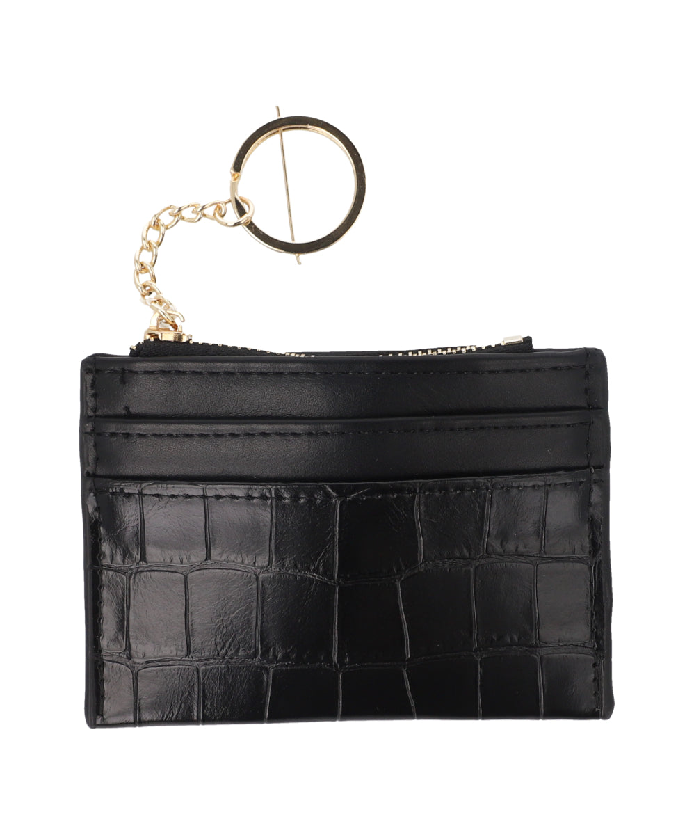 Cartera Croco Cierre NEGRO