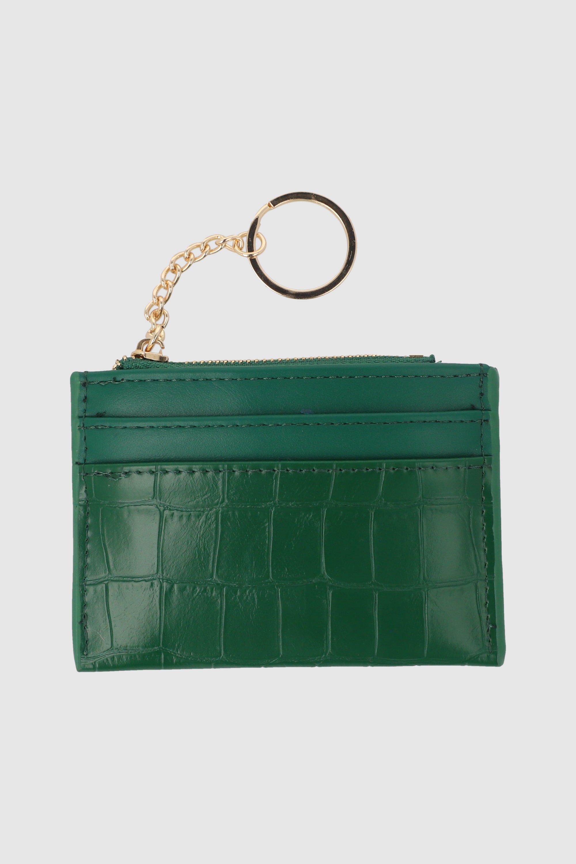 Cartera Croco Cierre VERDE