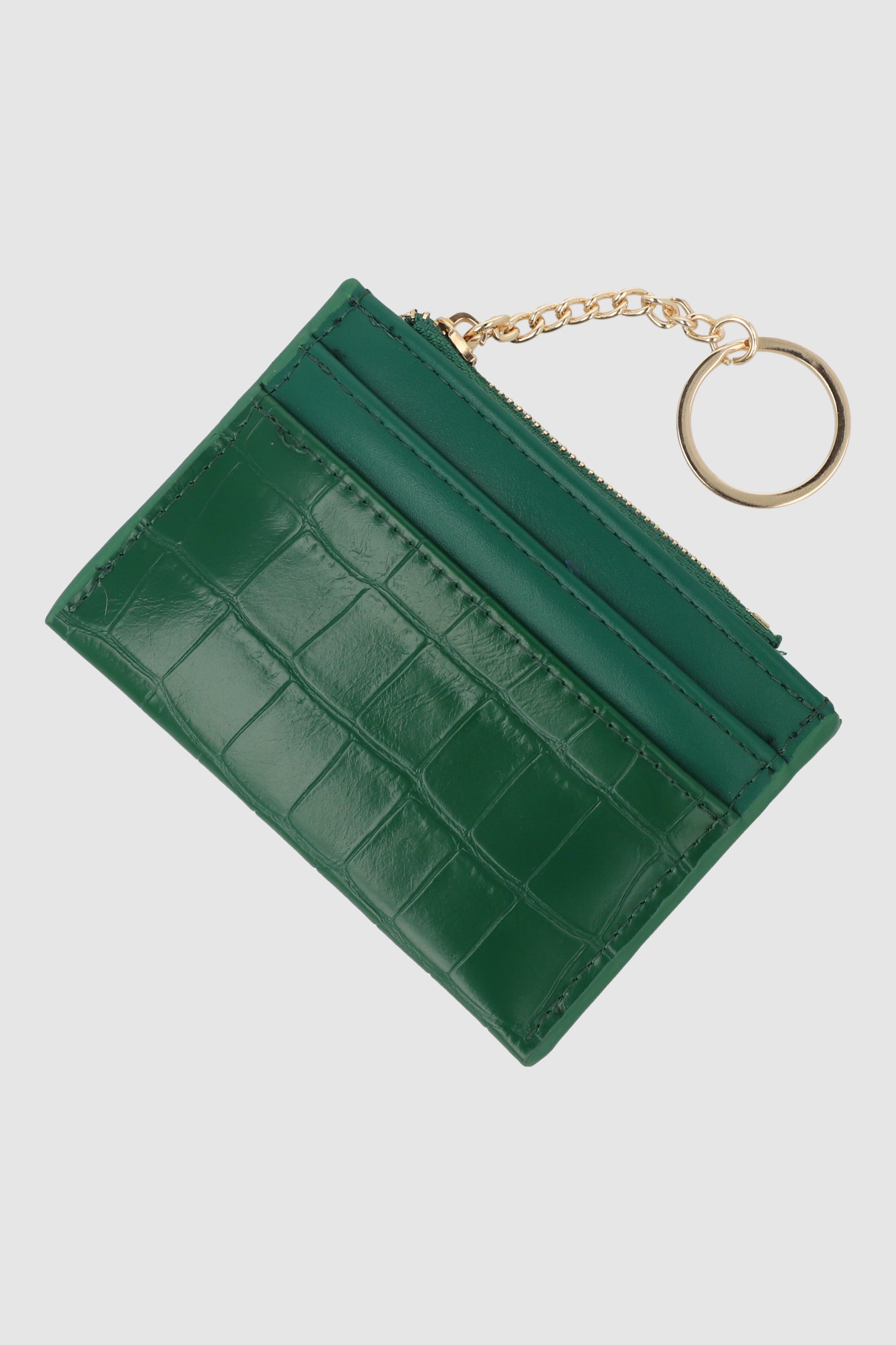 Cartera Croco Cierre VERDE