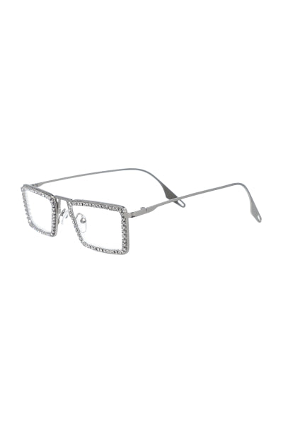 Rectangular lenses rhinestones TRANSPARENT