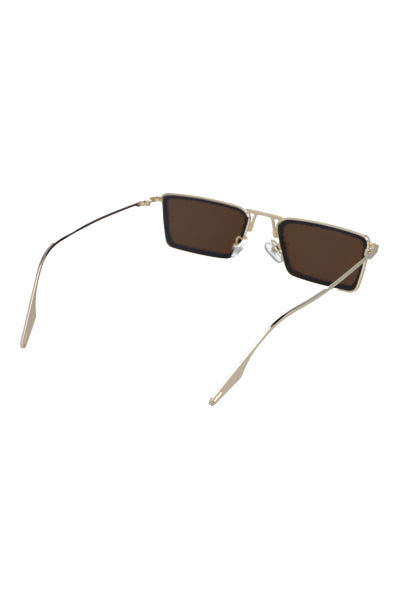 Rectangular lenses rhinestones COFFEE
