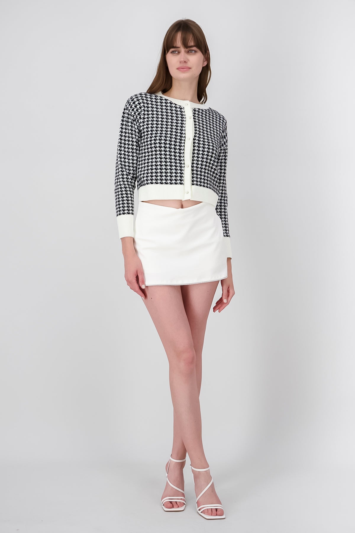 Mini Border Skirt WHITE