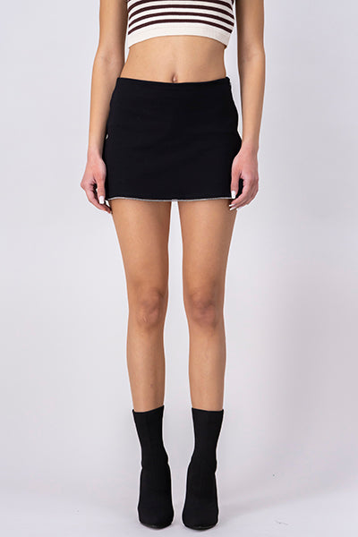 Mini Border Skirt BLACK