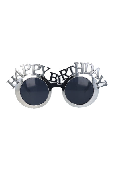 Happy Birthday glasses SILVER