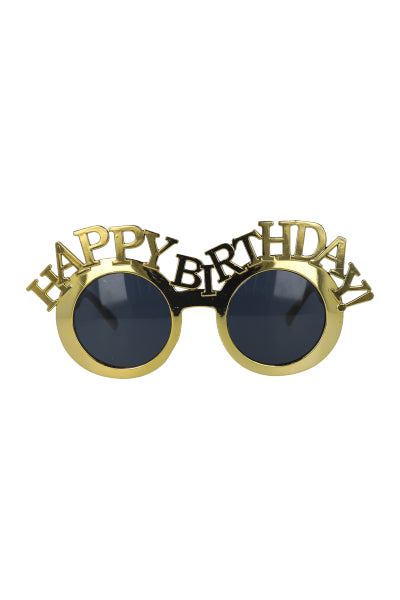 Happy Birthday glasses GOLD