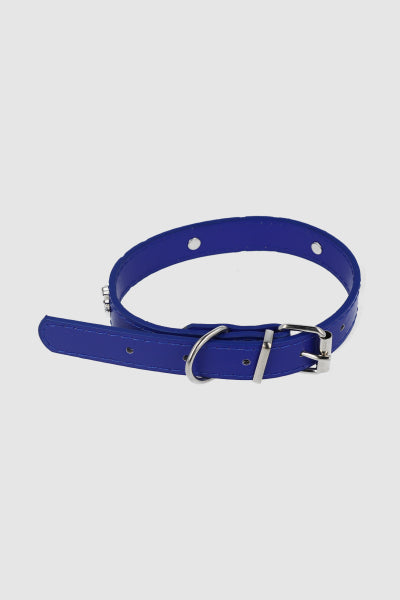 Collar Para Mascota  Coronas Brillos AZUL REY