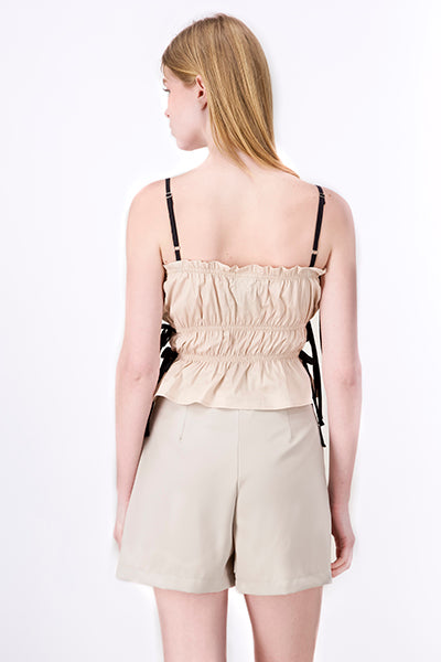 Blusa tirantes moños BEIGE