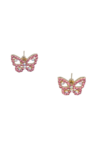 Aretes Studs Mariposa PALO DE ROSA