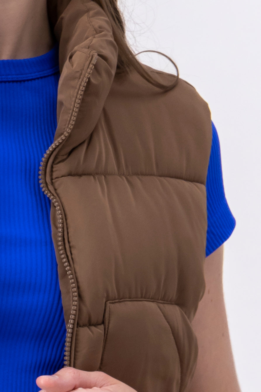 Capitated vest COFFEE