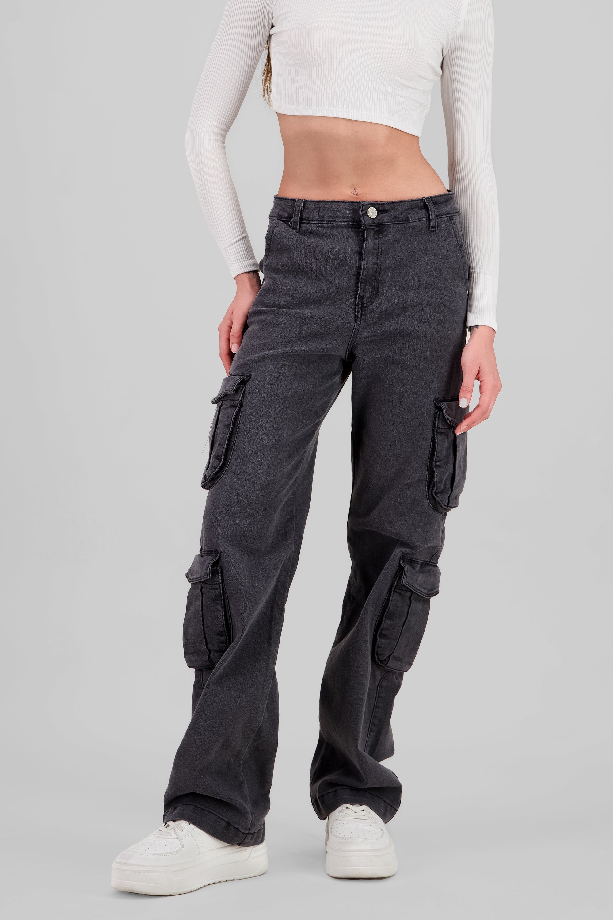 Jeans Cargo 4 Bolsas GRIS CLARO