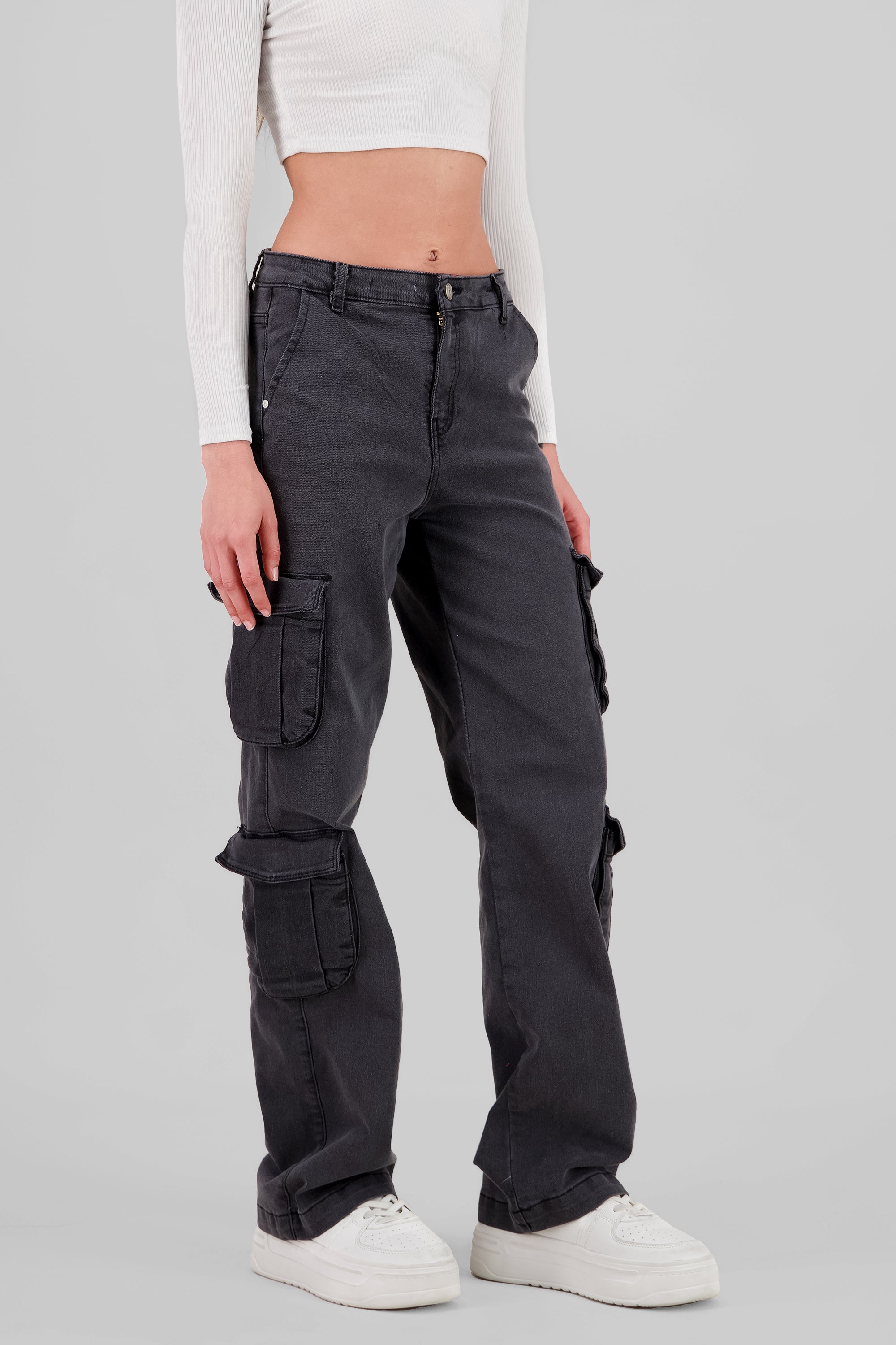 Jeans Cargo 4 Bolsas GRIS CLARO