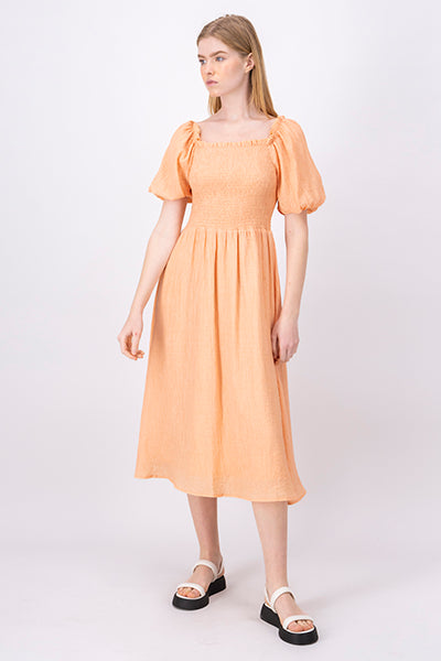 Midi Smock dress PEACH