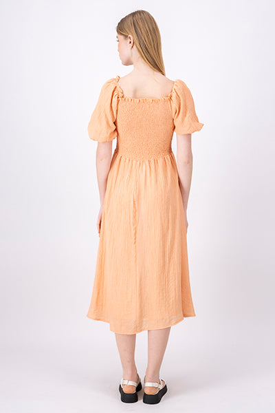 Midi Smock dress PEACH