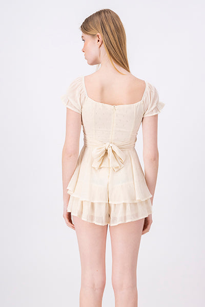 Romper polka lurex CREMA