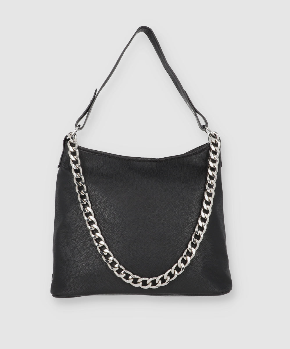 Bolsa Grande Hobo Cadena NEGRO