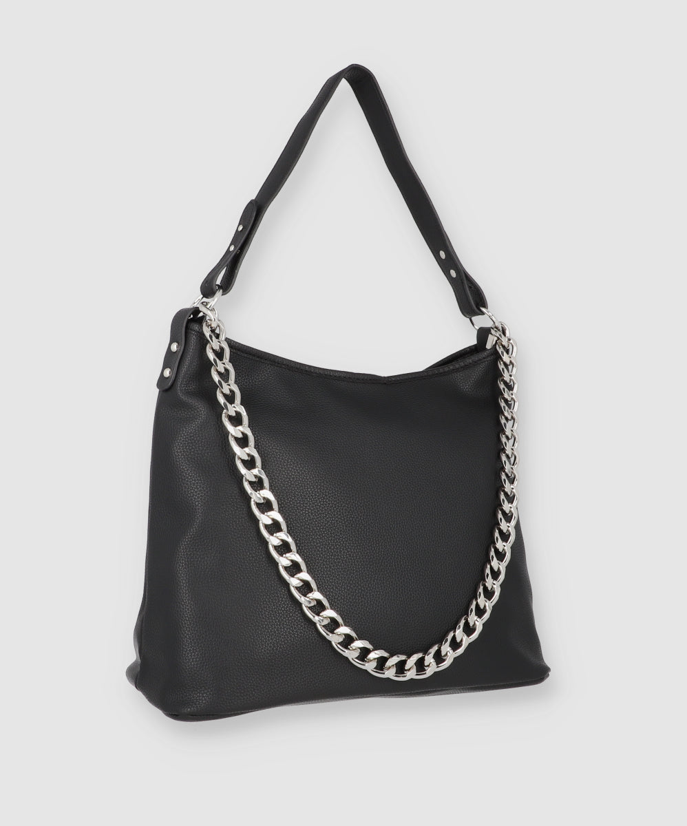 Bolsa Grande Hobo Cadena NEGRO