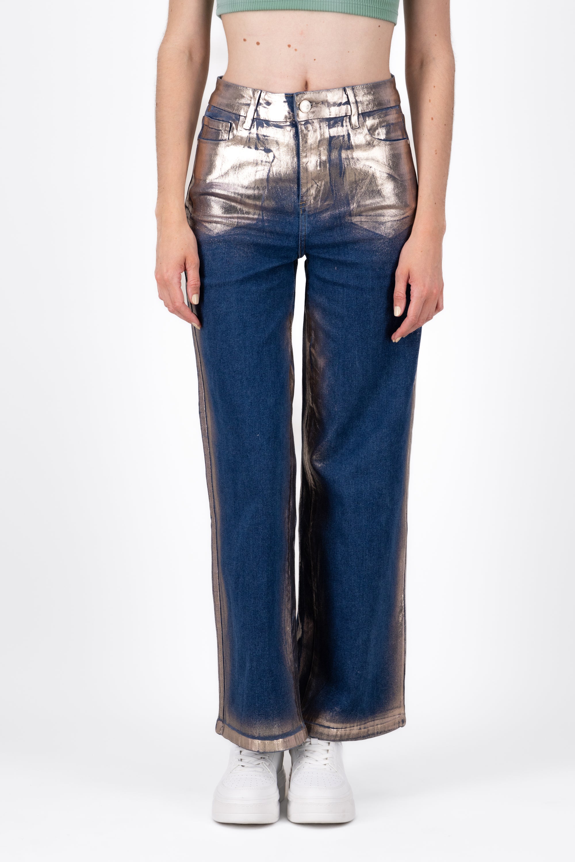 Jeans Con Efecto Foil Degradado MEDIUM WASH