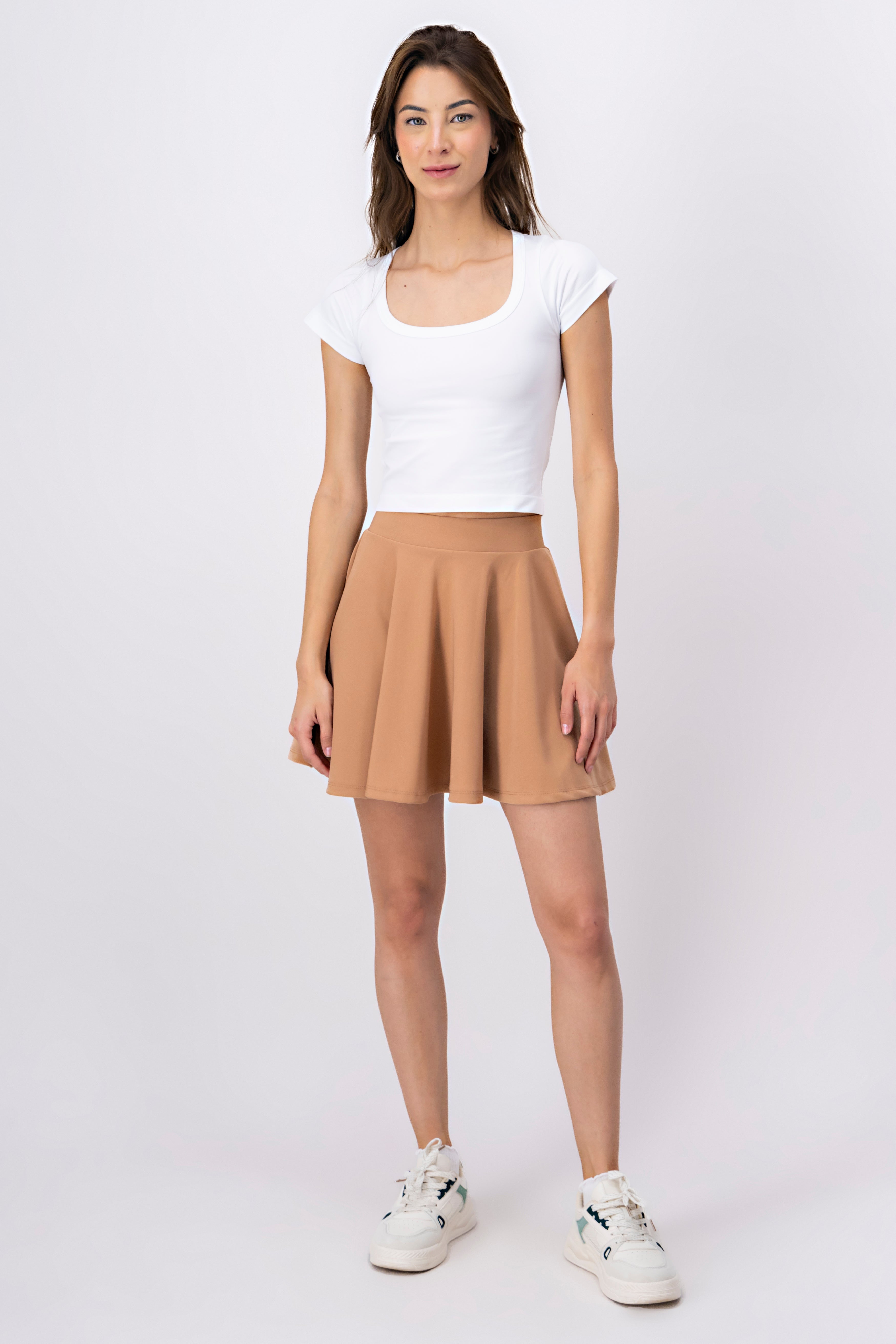 Falda mini skater lisa NUDE