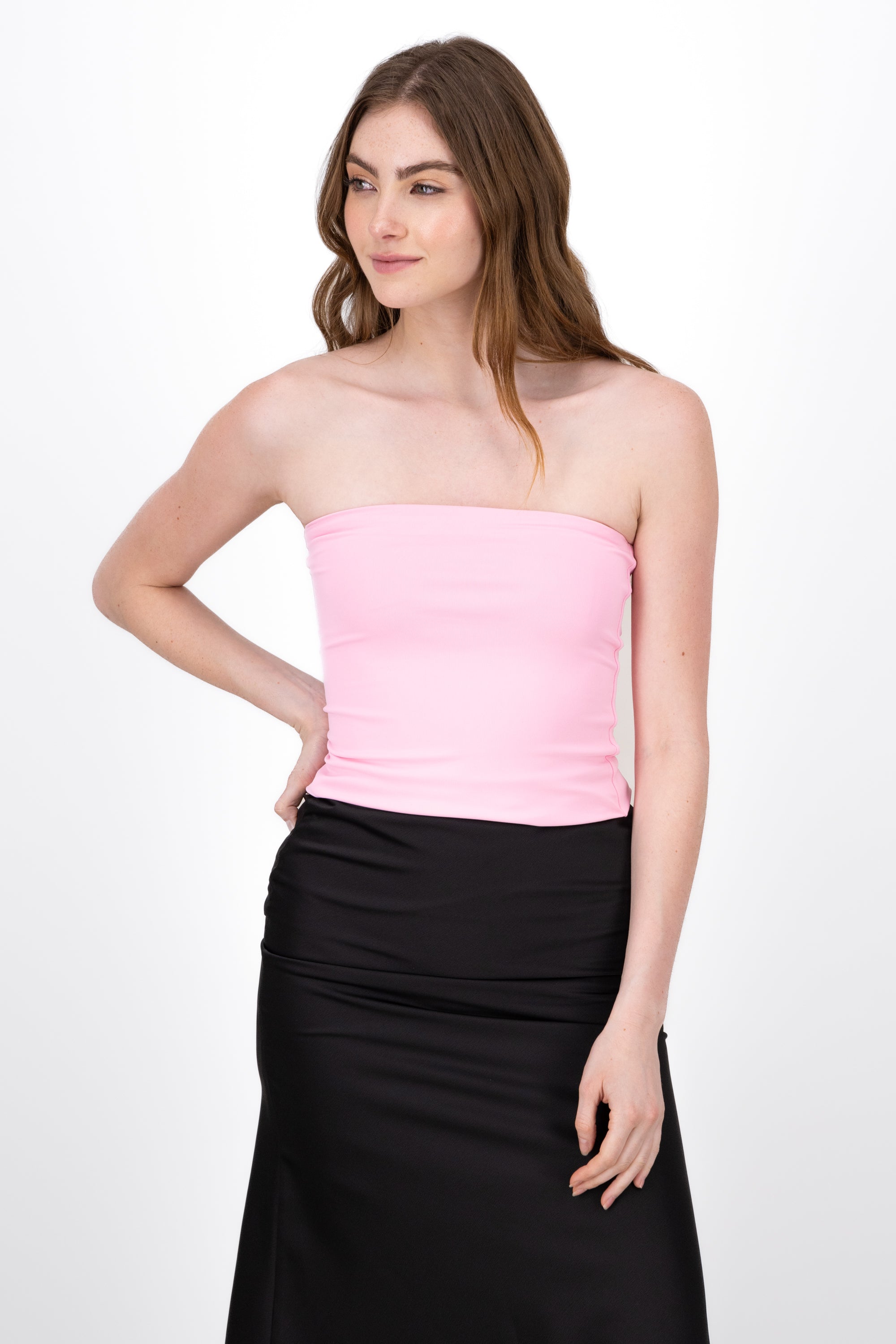 Top Strapless Liso ROSA