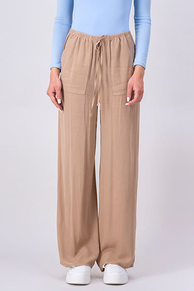 Broad elastic pants tapes Taupe