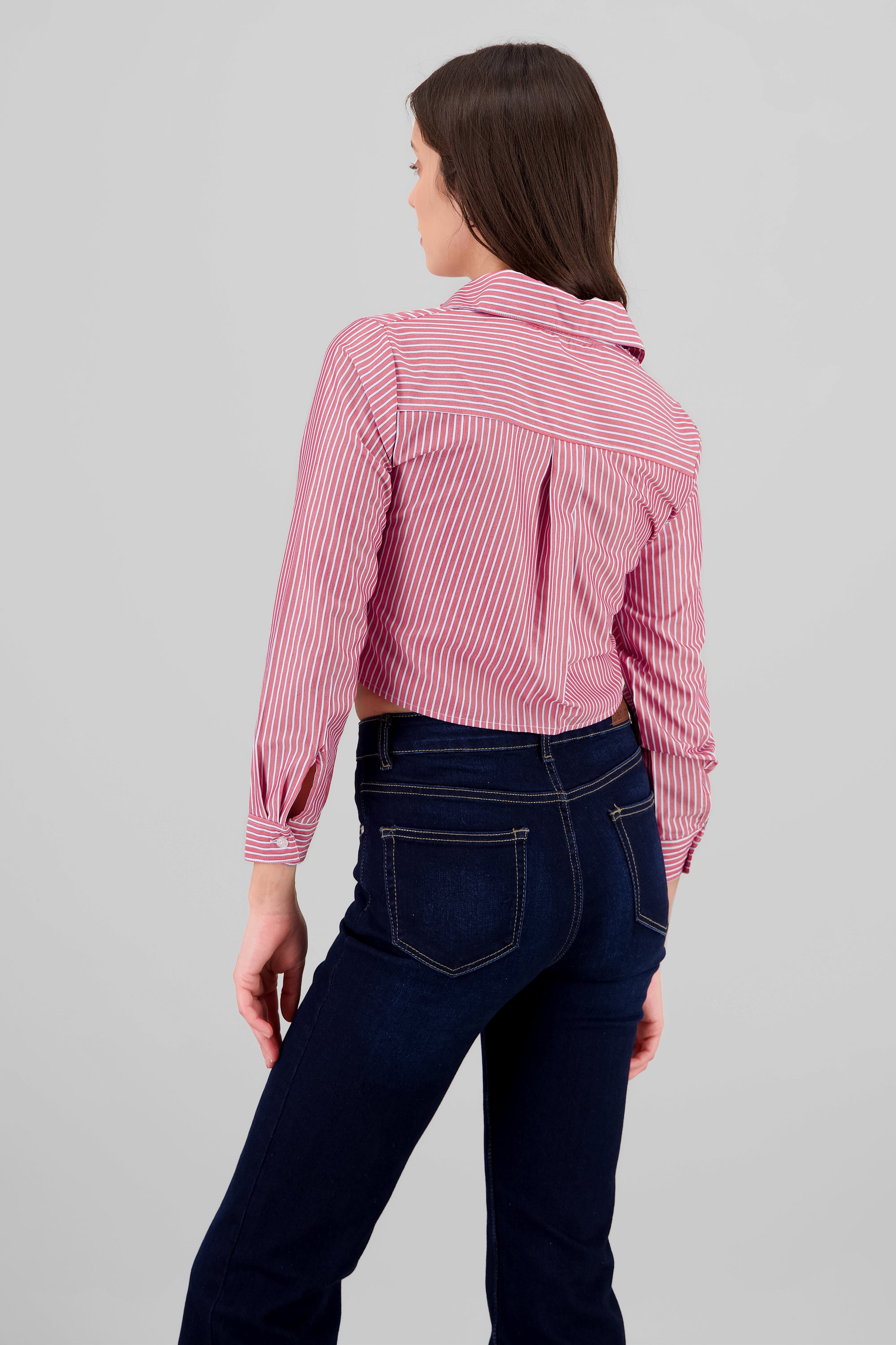 Camisa Crop Doble Bolsillo ROJO AMAPOLA