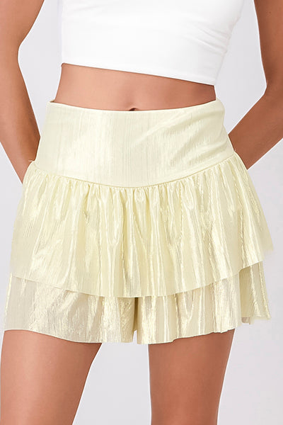 Falda short capas olanes ORO