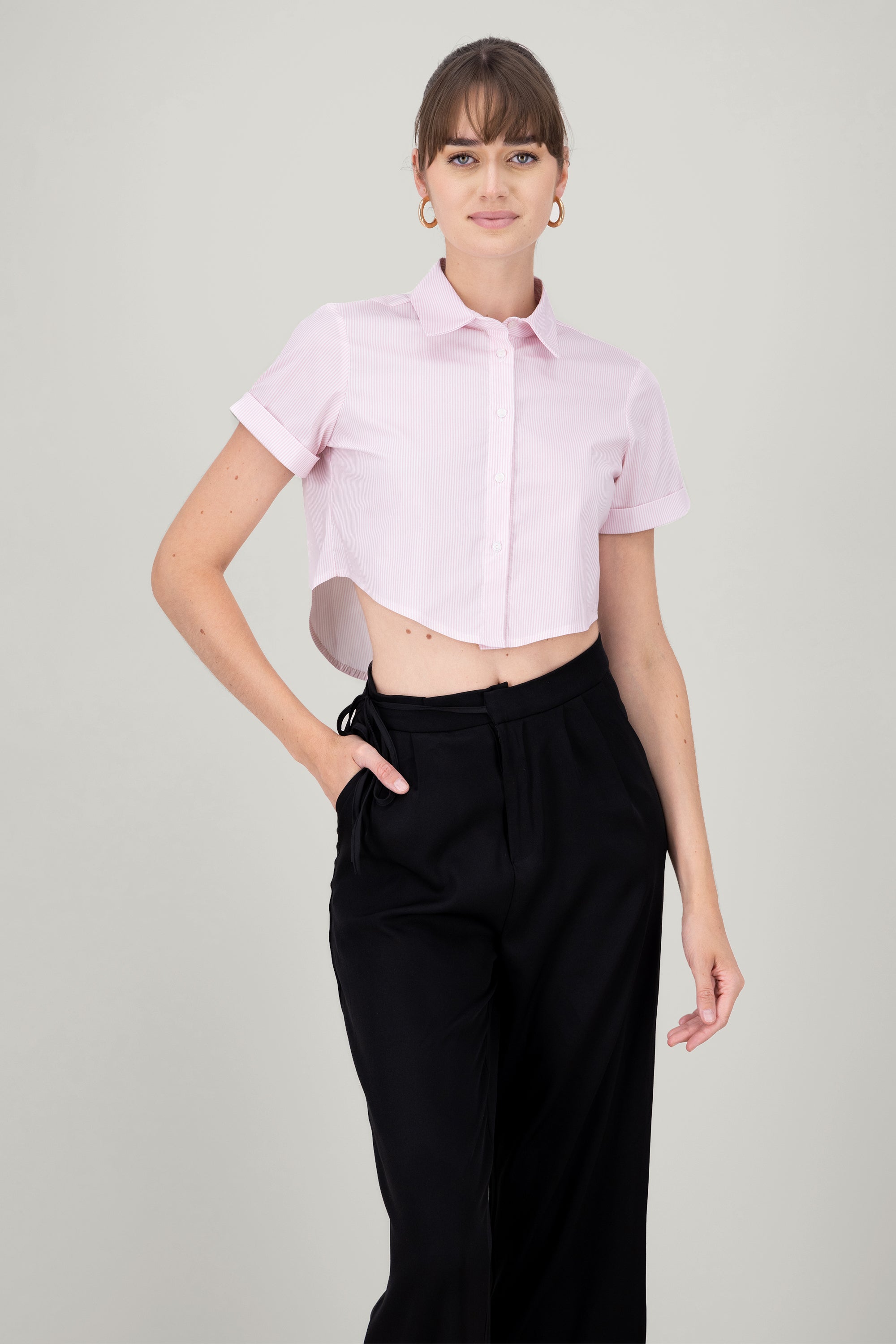 Short manga crap shirt Pastel pink
