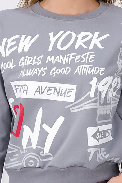 New York Witter Sweatshirt Dark gray