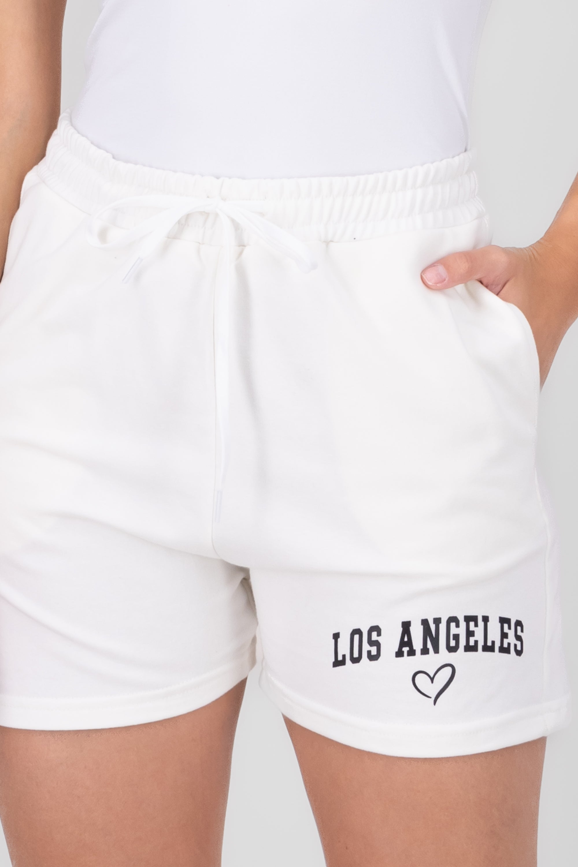 Short estampado Los Ángeles HUESO