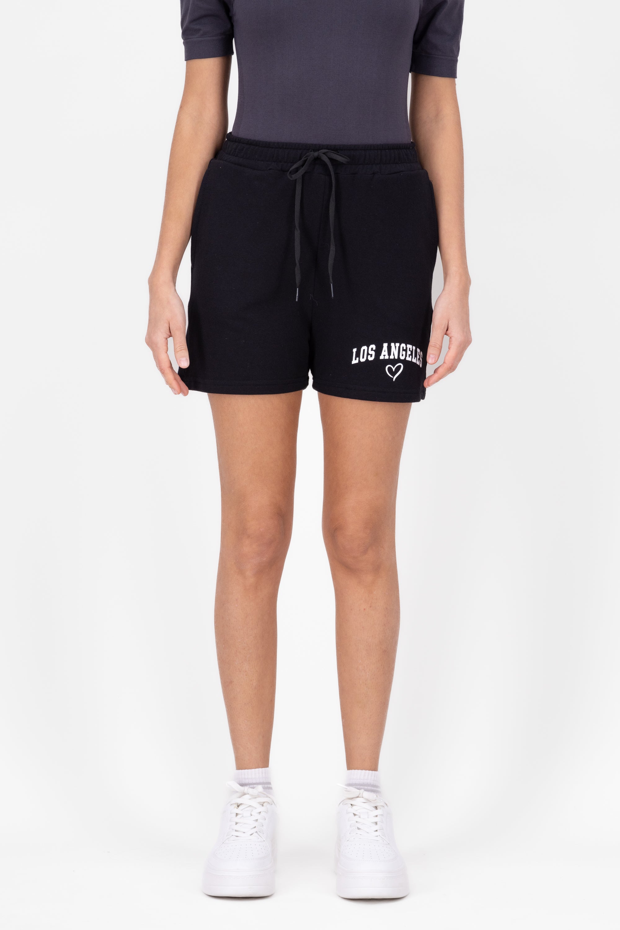 Short estampado Los Ángeles NEGRO