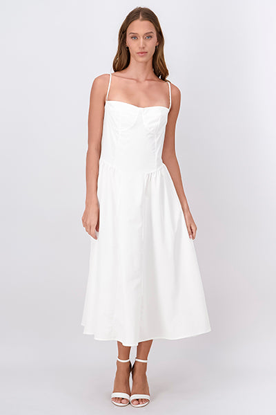 Maxi dress heart WHITE