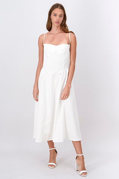 Maxi dress heart WHITE