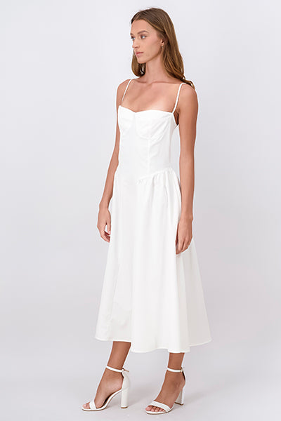 Maxi dress heart WHITE