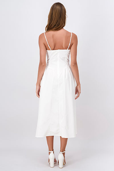 Maxi dress heart WHITE